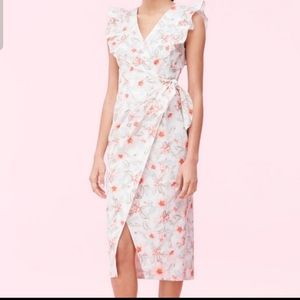 Rebecca Taylor KAMEA FLEUR LINEN WRAP DRESS